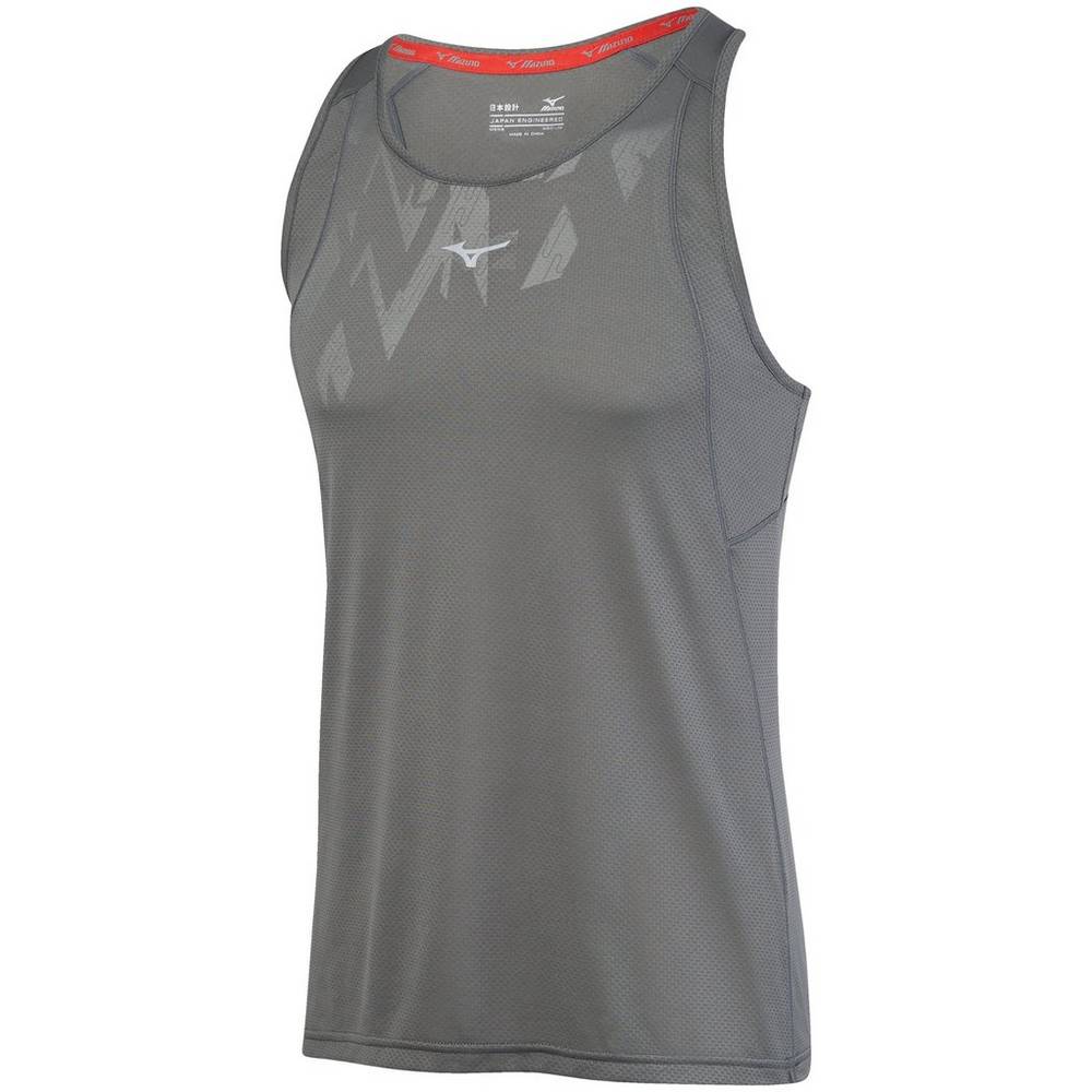 Mizuno Men's Singlet Alpha Vent Tank Top Grey (421653-QEZ)